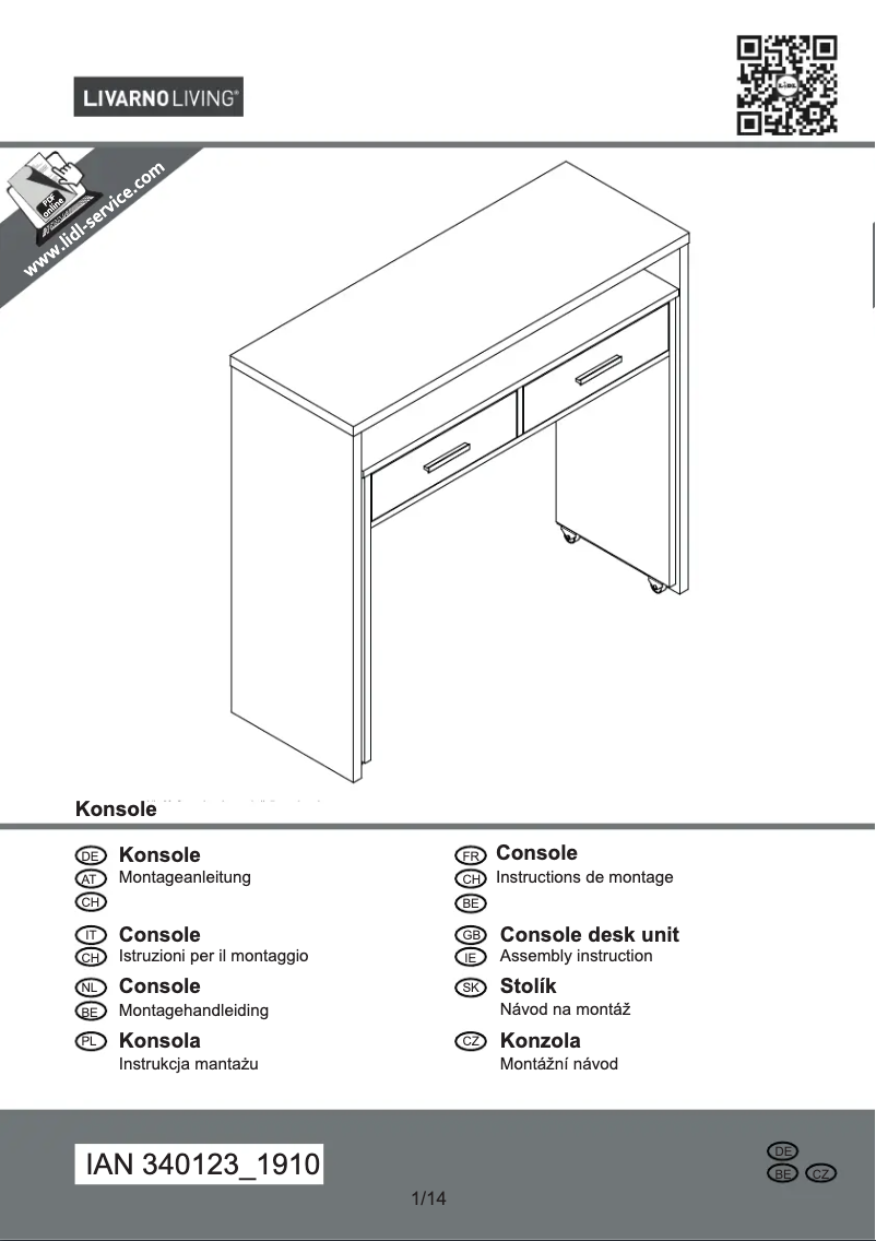 Page 1 de la notice Manuel utilisateur Livarno Lux IAN 340123
