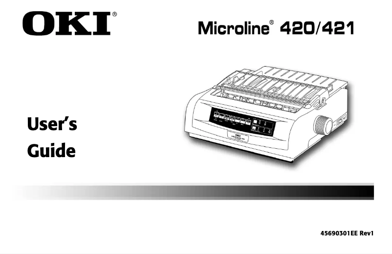 Page 1 de la notice Manuel utilisateur OKI Microline 421N