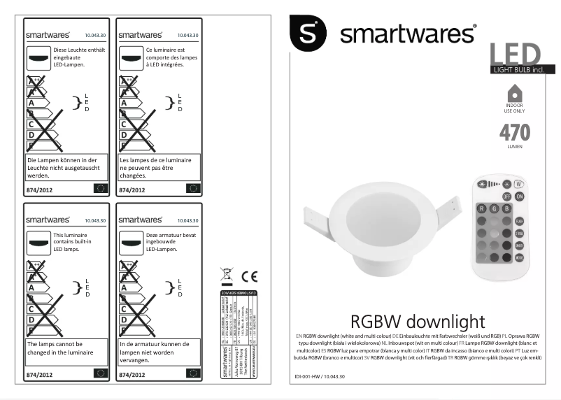 Page n°1 - Manuel utilisateur Smartwares IDI-001-HW