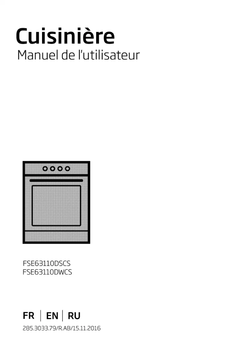 Image de la première page du manuel de l'appareil FSE 63110 DWCS