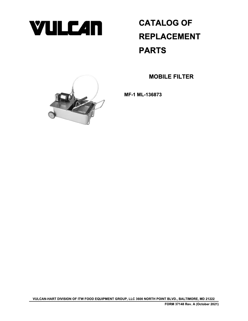 Page n°1 - Catalogue Vulcan MF-1