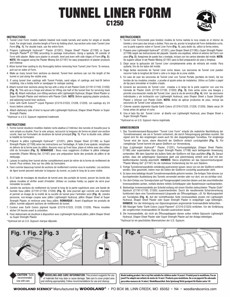 Page n°1 - Manuel utilisateur Woodland Scenics C1250