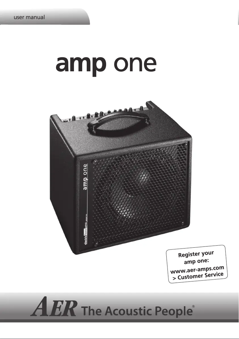 Page n°1 - Manuel utilisateur AER AMP One