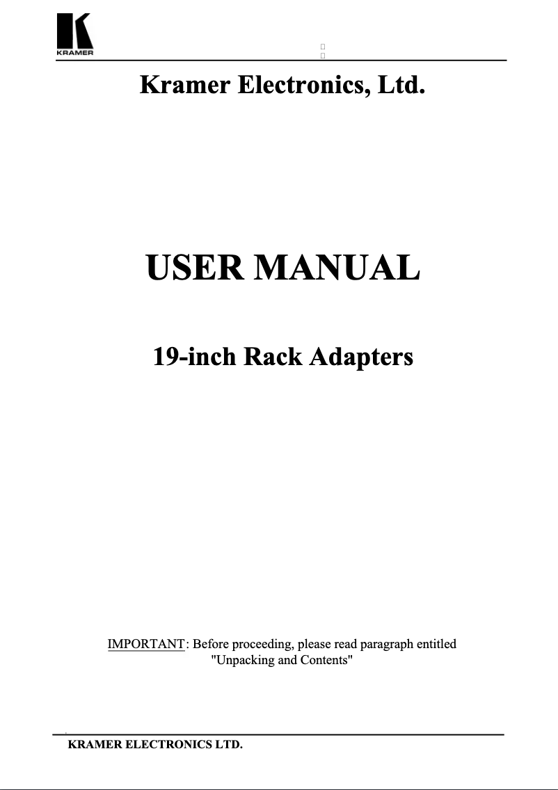 Image de la première page du manuel de l'appareil RK-81X