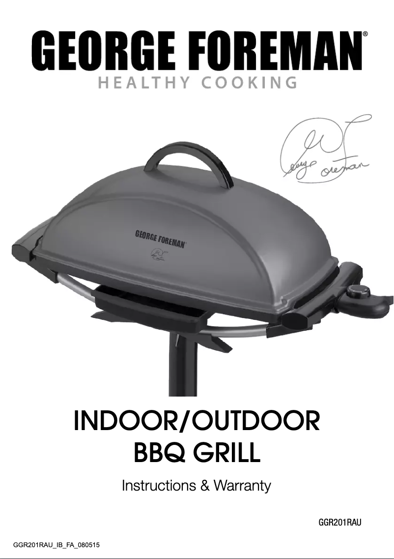 Image de la première page du manuel de l'appareil GGR201RAU