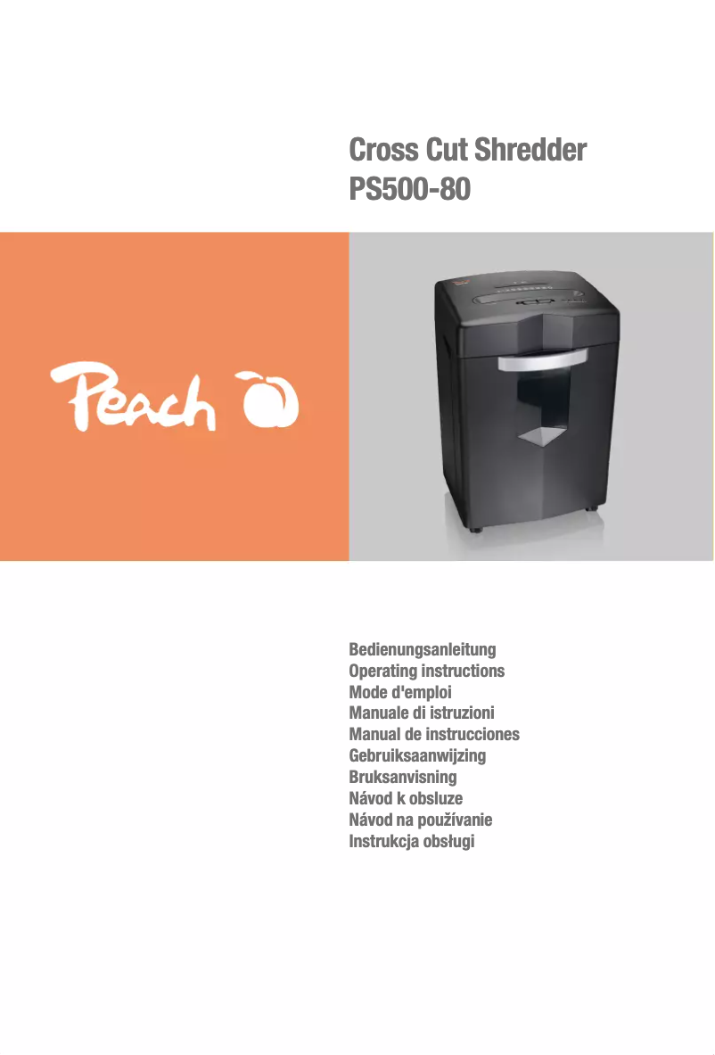Page n°1 - Manuel utilisateur Peach PS500-80
