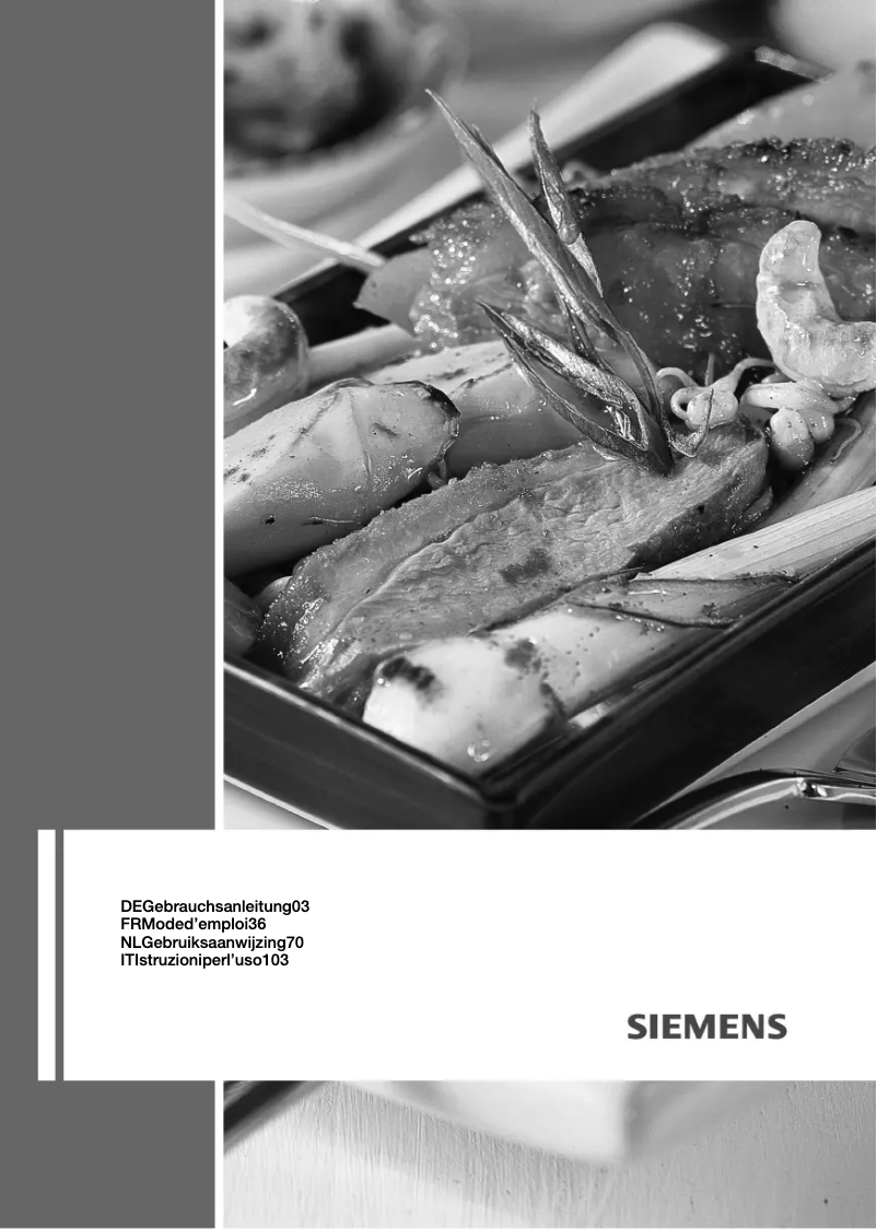 Page n°1 - Manuel utilisateur Siemens EH 875ML21E
