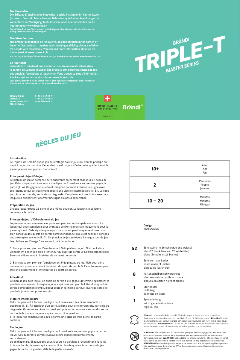 Página 1 del manual Manual de usuario Brändi Triple-T