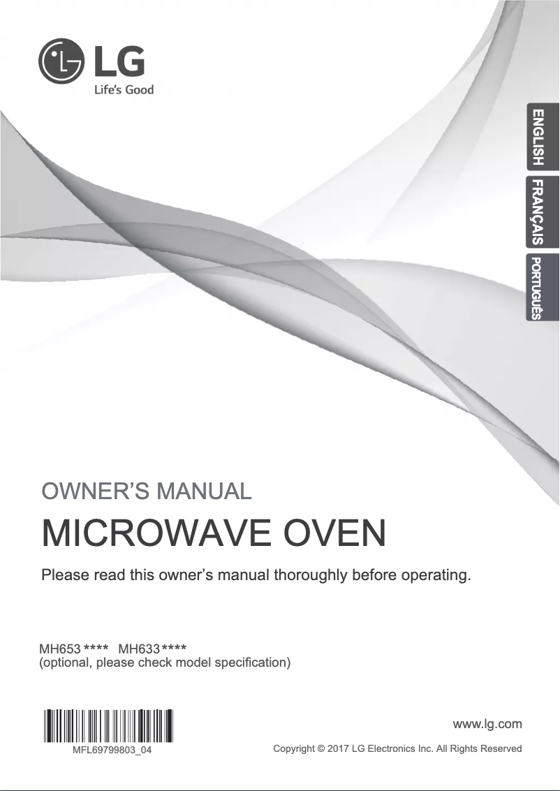 Page 1 de la notice Manuel utilisateur LG MH6336GIB