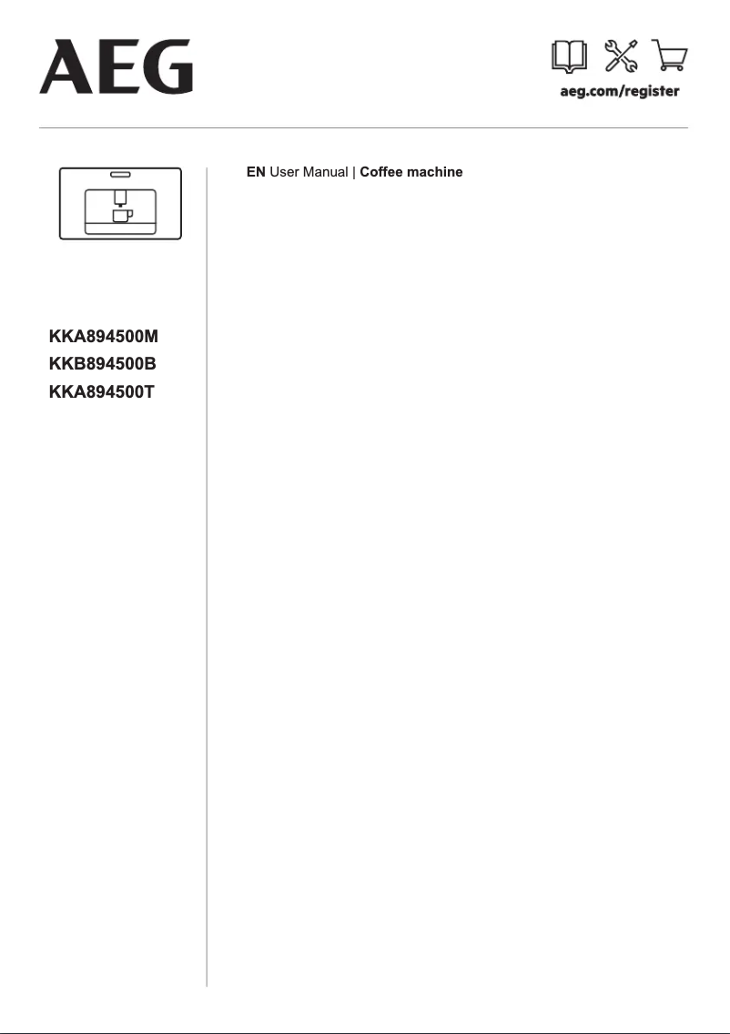 Page 1 de la notice Manuel utilisateur AEG KKA894500M