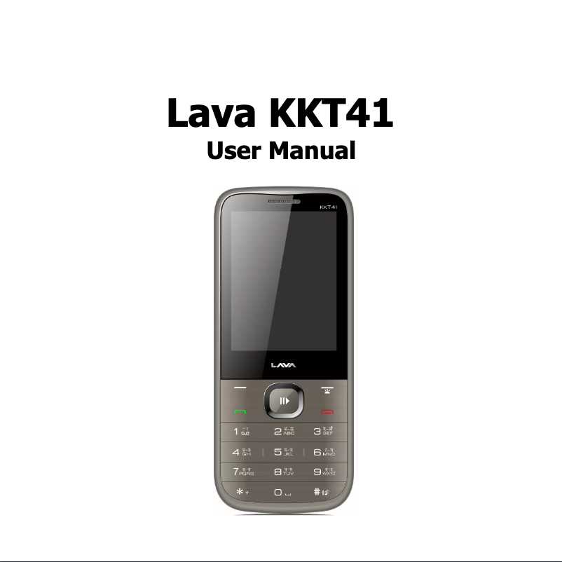 Image de la première page du manuel de l'appareil KKT 41