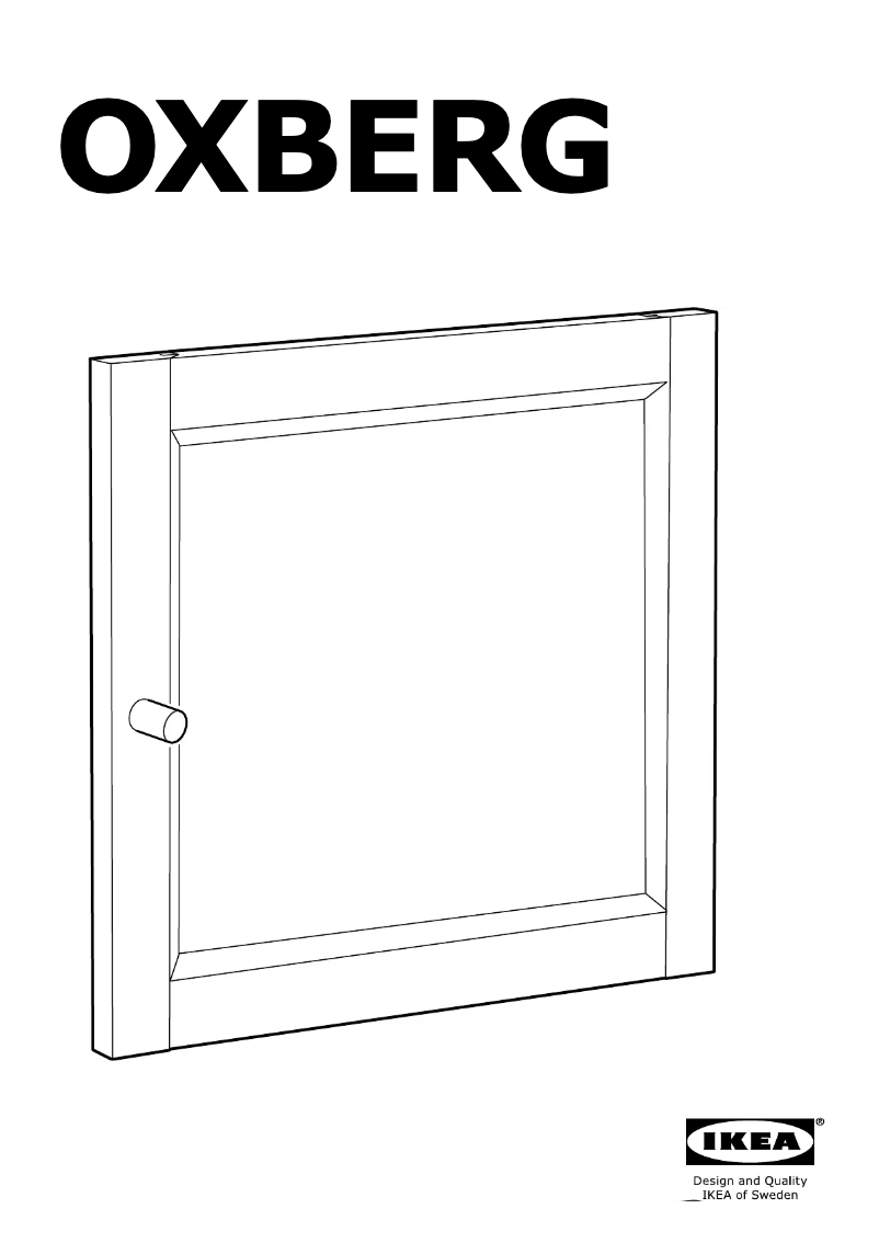Page 1 de la notice Instructions / montage Ikea OXBERG
