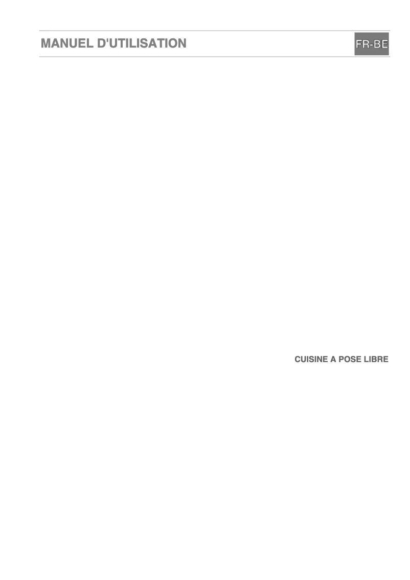 Page n°1 - Manuel utilisateur Smeg SUK62CMX8