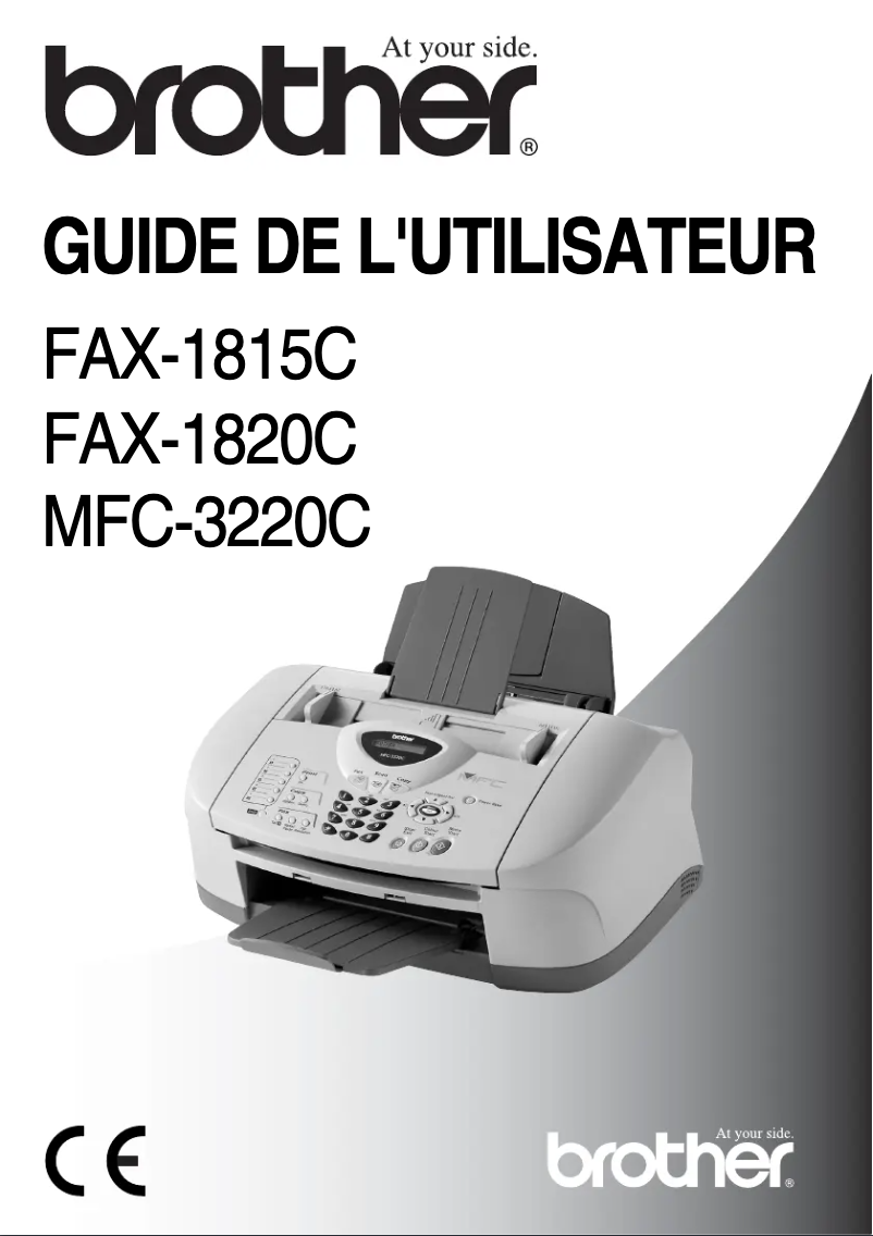 Image de la première page du manuel de l'appareil FAX-1815C