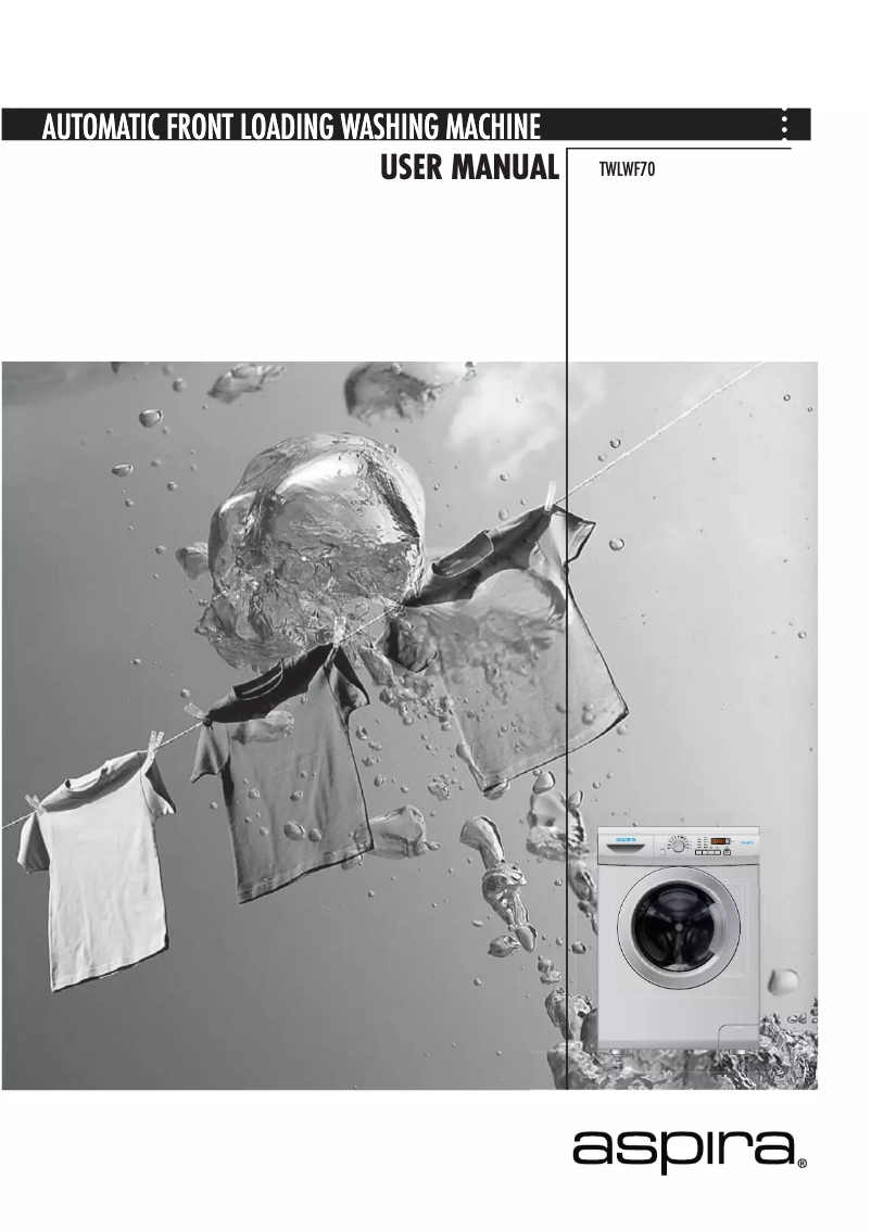 Page 1 de la notice Manuel utilisateur Aspira TWLWF70