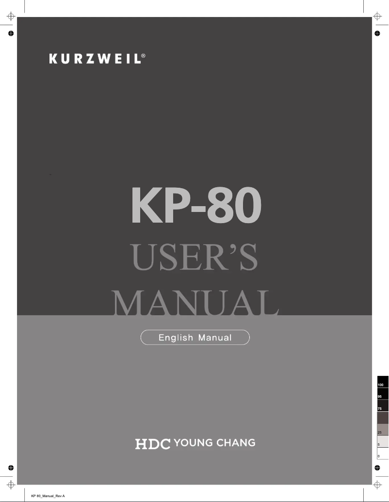 Página 1 del manual Manual de usuario Kurzweil KP-80