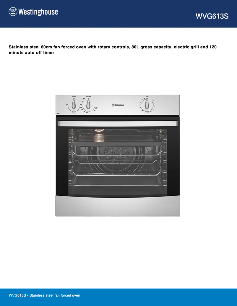 Image de la première page du manuel de l'appareil WVG613S