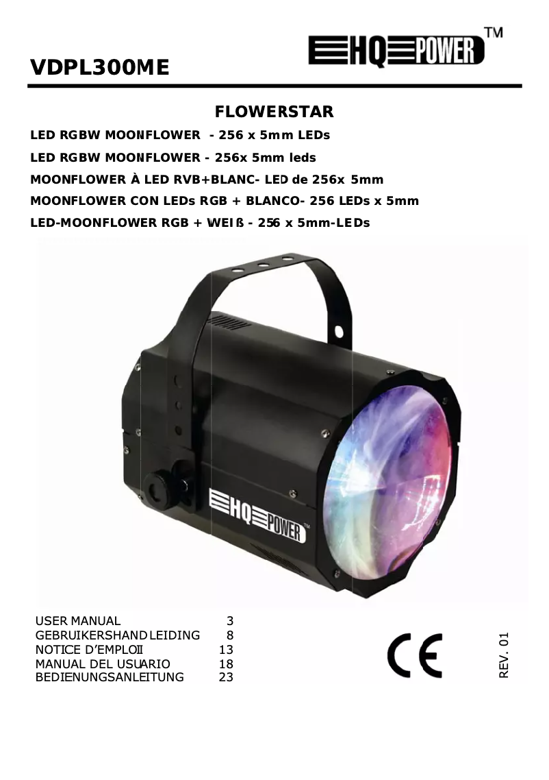 Página 1 del manual Manual de usuario HQ Power Flowerstar