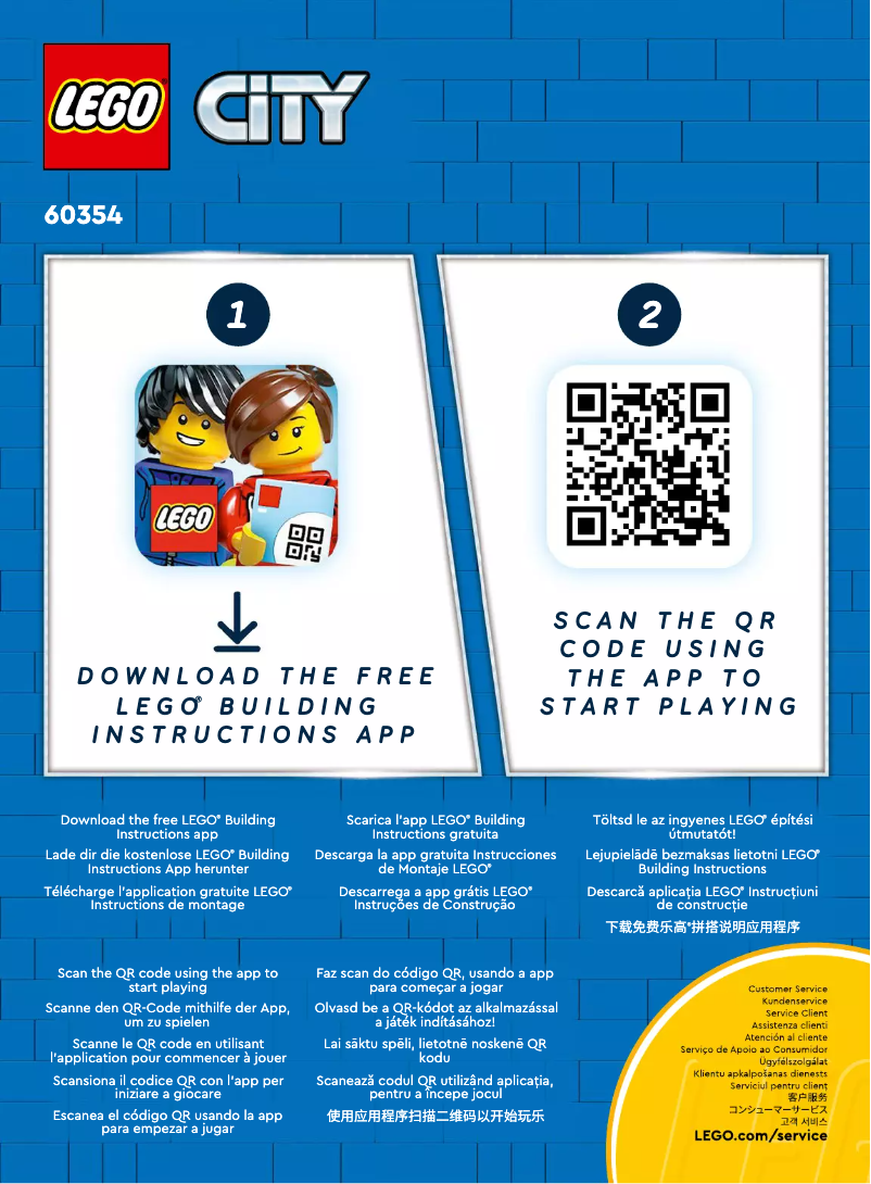 Page 1 de la notice Manuel utilisateur Lego City 60354