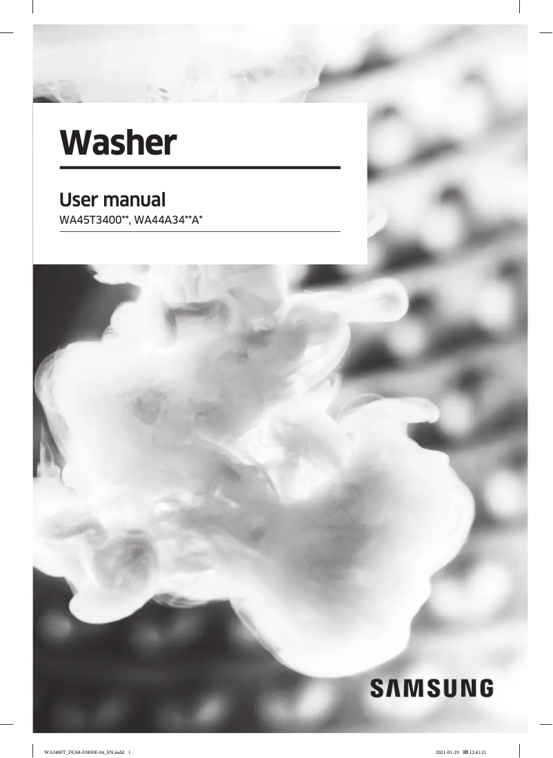 Page n°1 - Manuel utilisateur Samsung WA44A3405AP