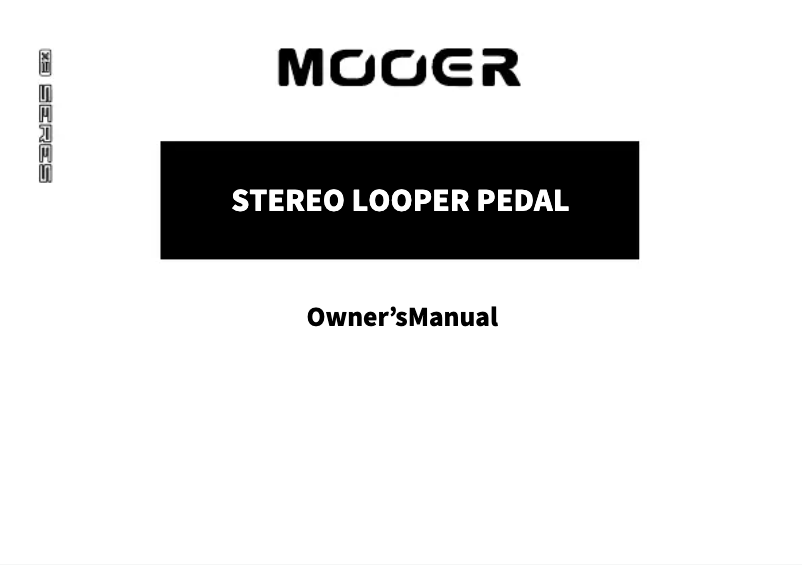 Page 1 de la notice Manuel utilisateur Mooer Looper X2