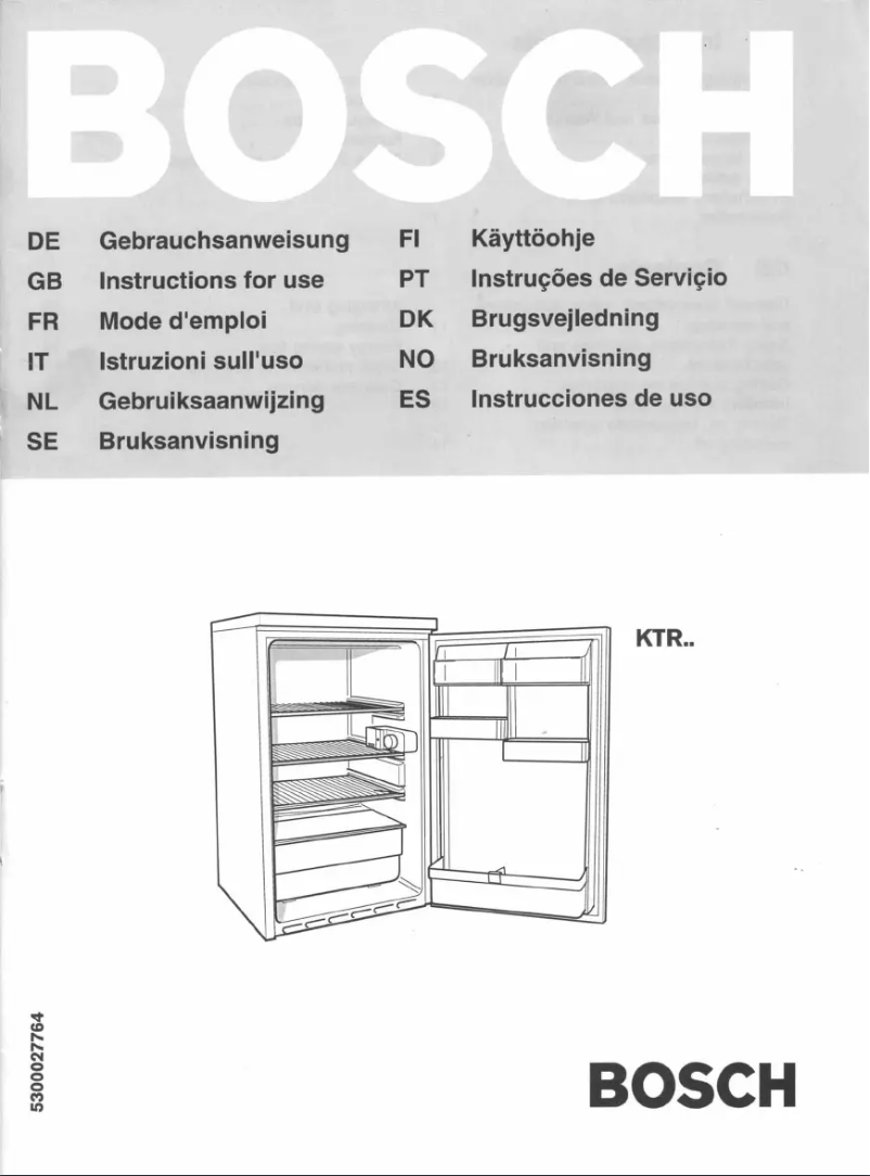 Page 1 of the manual User Manual Bosch KTR1431