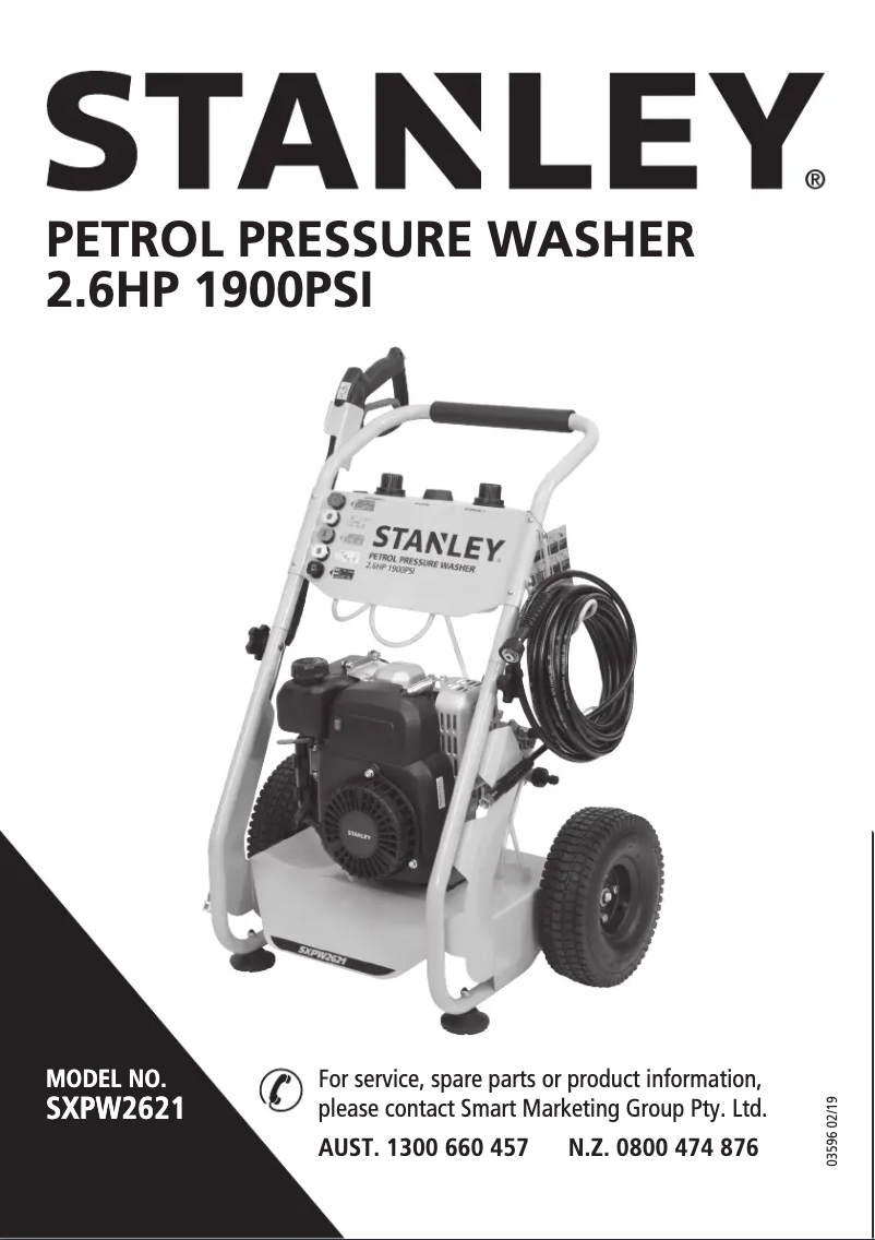Page 1 de la notice Manuel utilisateur Stanley SXPW2621