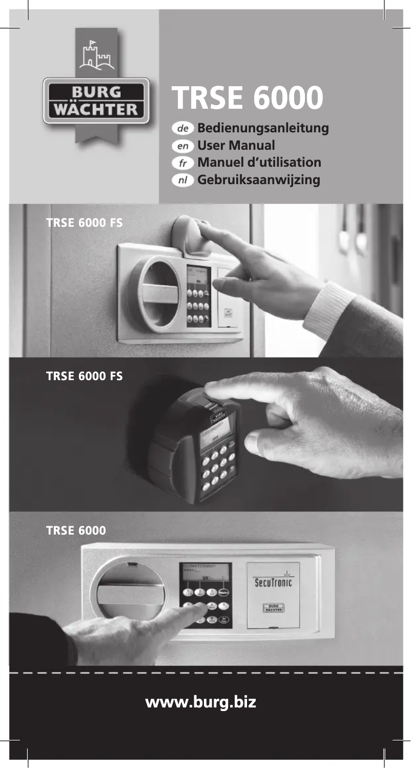 Page 1 de la notice Manuel utilisateur Burg Wächter Diplomat WTD 710 5 350 E