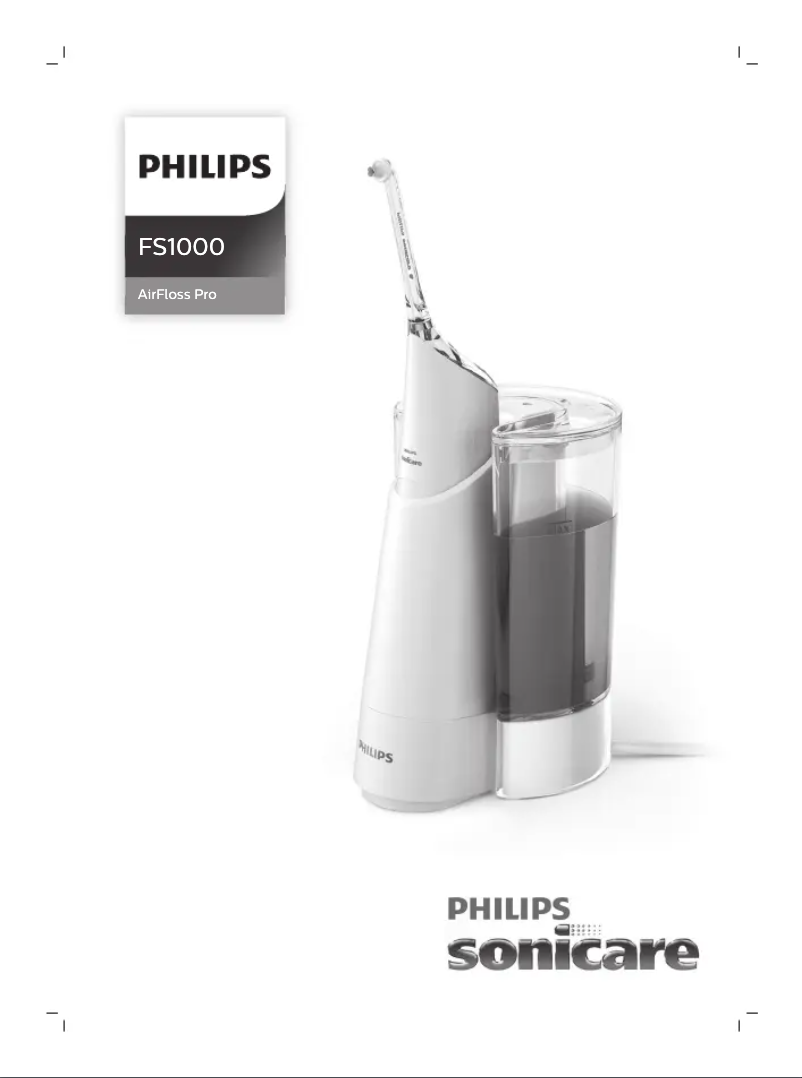 Page 1 de la notice Manuel utilisateur Philips Sonicare AirFloss Pro HX8471