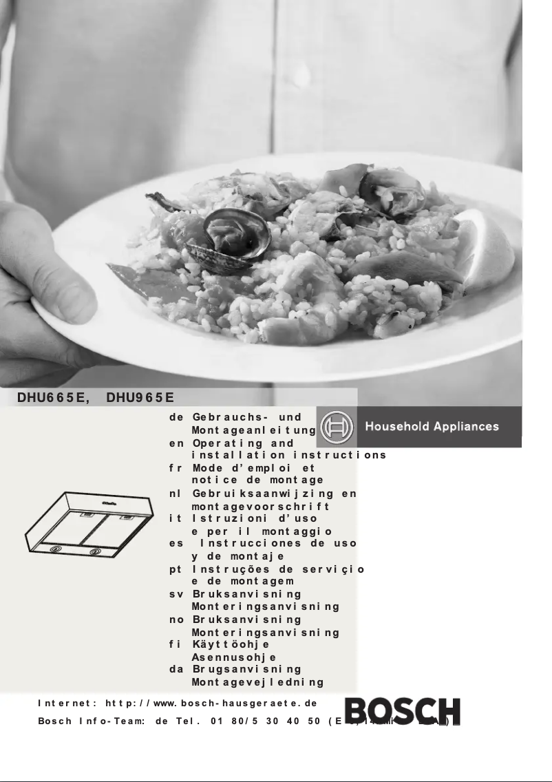 Page 1 de la notice Manuel utilisateur Bosch DHU965E