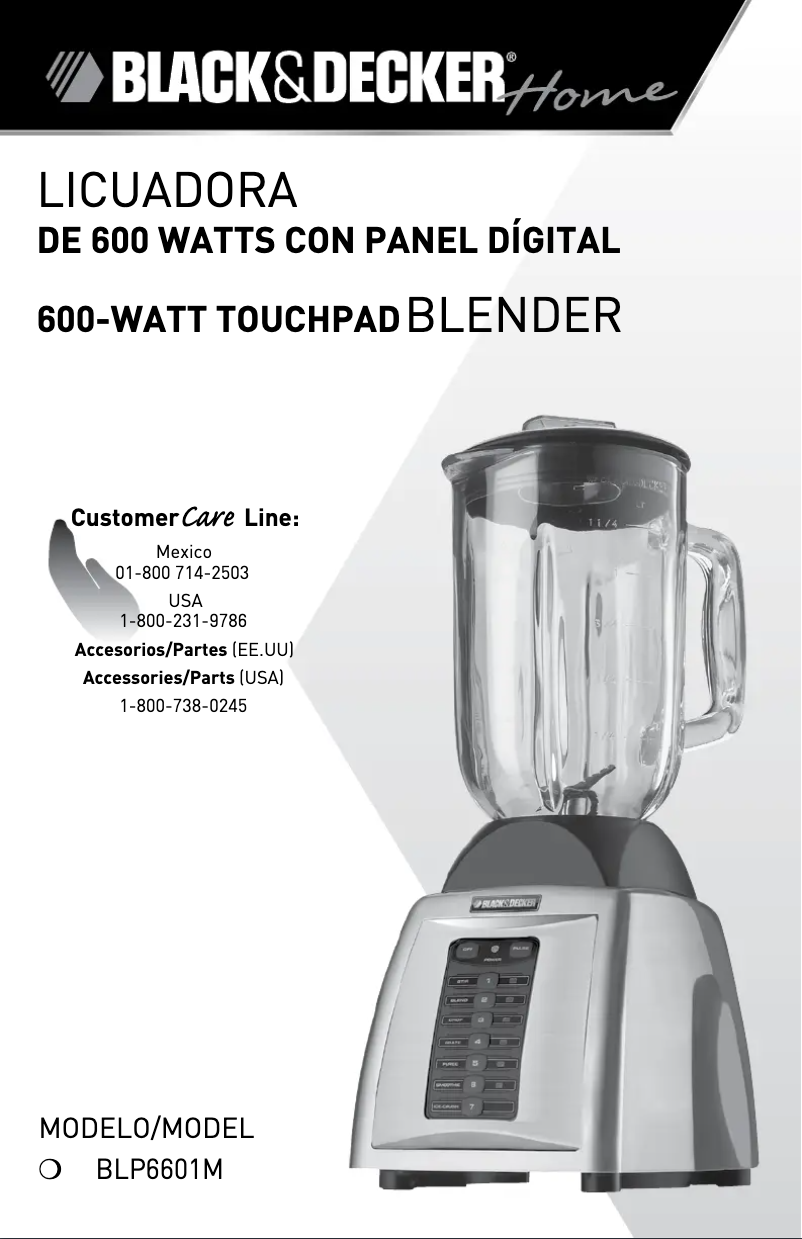 Page 1 de la notice Manuel utilisateur Black & Decker BLP6601M