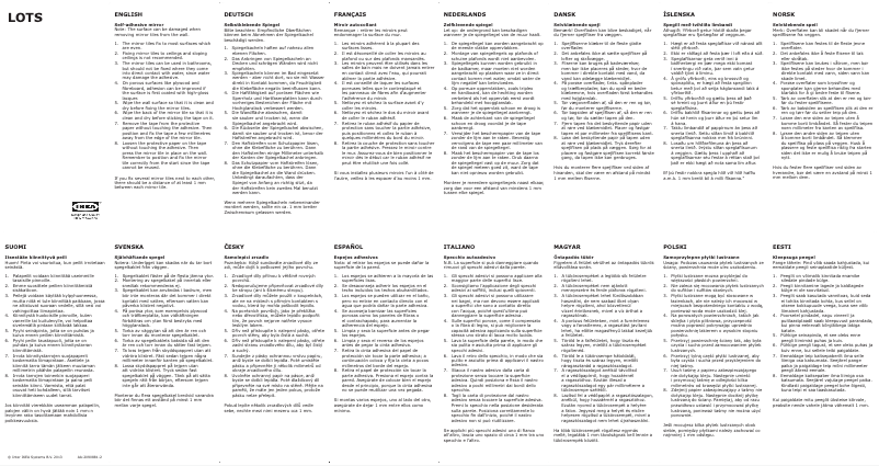 Imagen de la primera página del manual del dispositivo LOTS