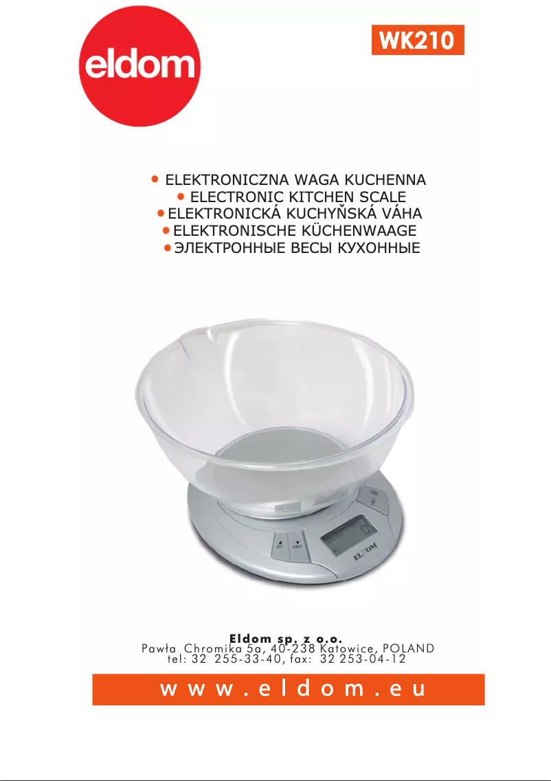 Image de la première page du manuel de l'appareil WK210