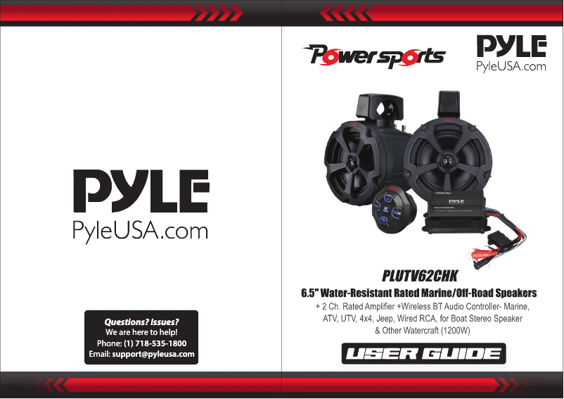 Page 1 de la notice Manuel utilisateur Pyle PLUTV62CHK