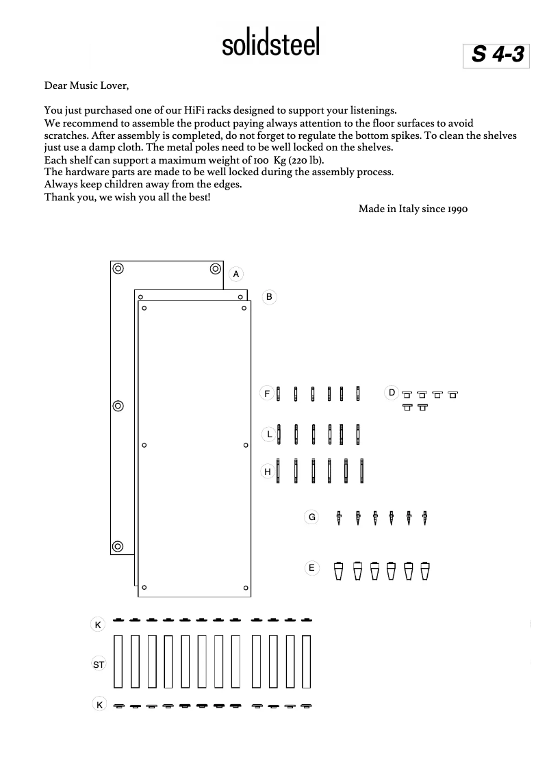 Page n°1 - Manuel utilisateur Solidsteel S4-3