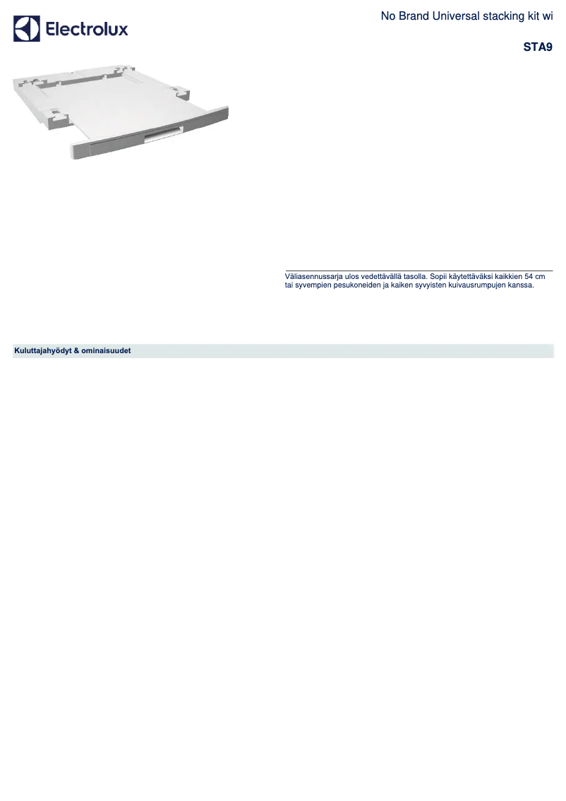 Página 1 del manual Manual de usuario AEG STA9