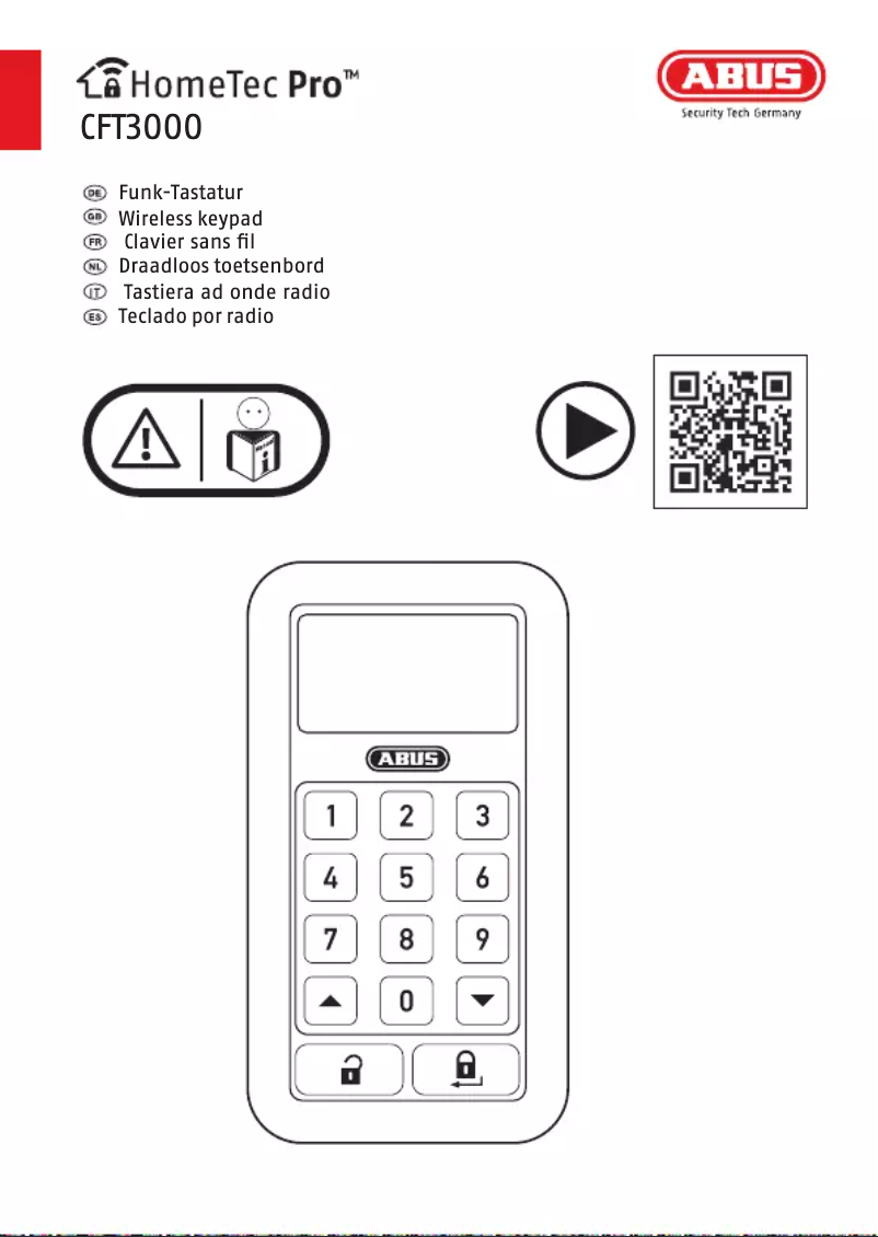 Page n°1 - Manuel utilisateur Abus HomeTec Pro CFT3000