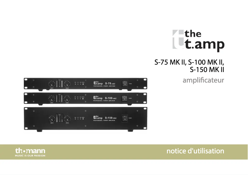 Page 1 de la notice Manuel utilisateur the t.amp S-100 MK II