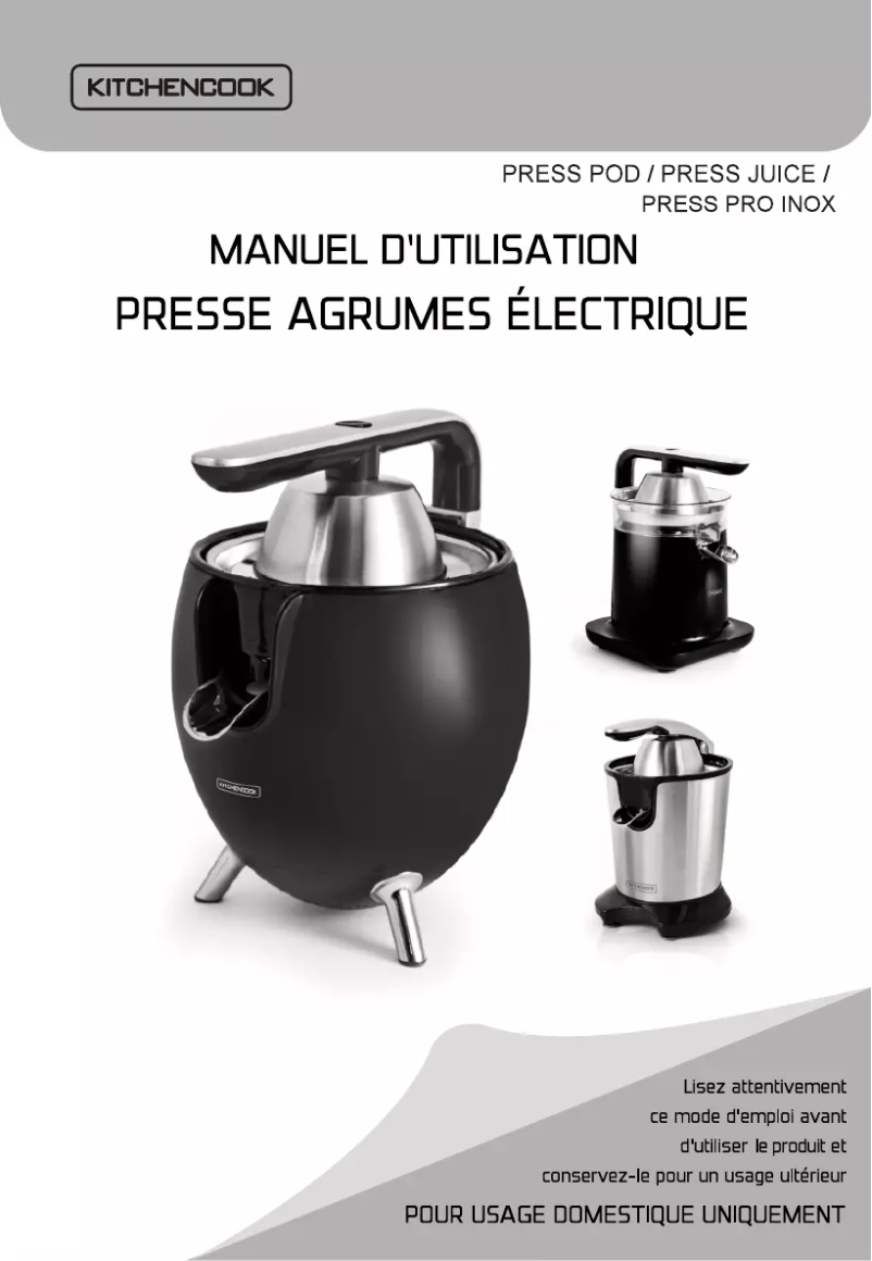 Page n°1 - Manuel utilisateur Kitchen Cook Press Pod