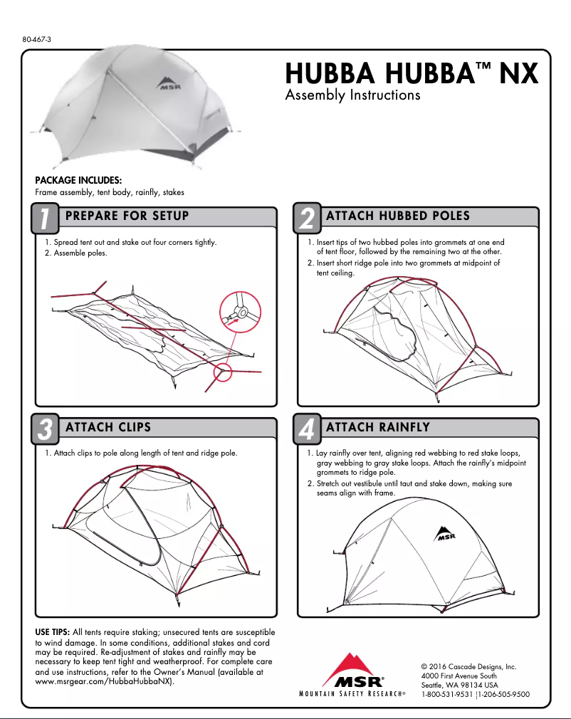 Image de la première page du manuel de l'appareil Hubba Hubba NX 2