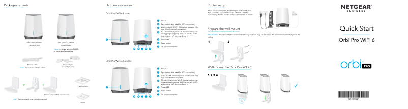 Page 1 de la notice Guide d'installation Netgear Orbi Pro SXK80B3
