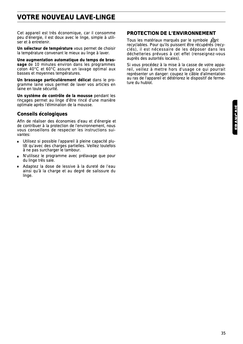Page 1 de la notice Manuel utilisateur Zanker CF 2876