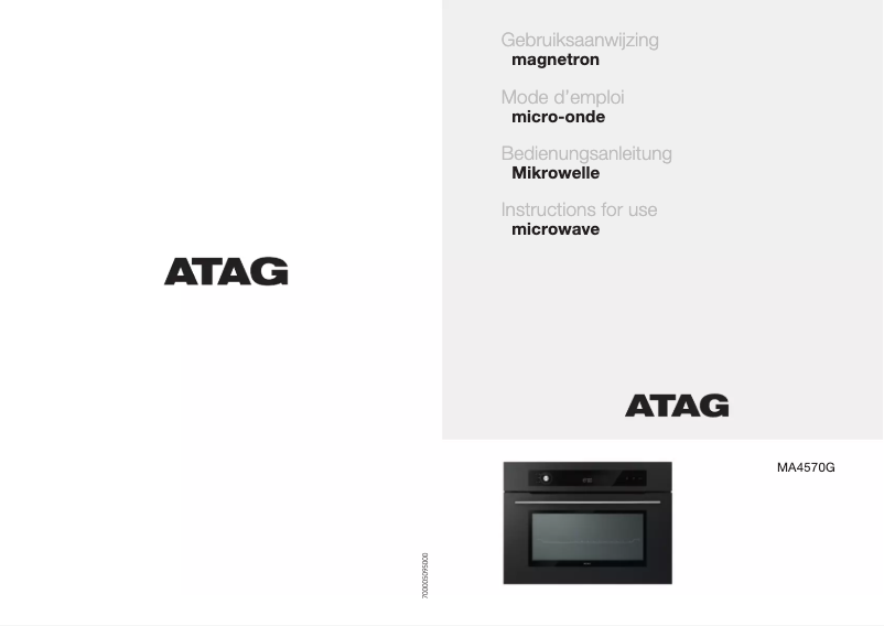 Page 1 de la notice Manuel utilisateur Atag MA4570G