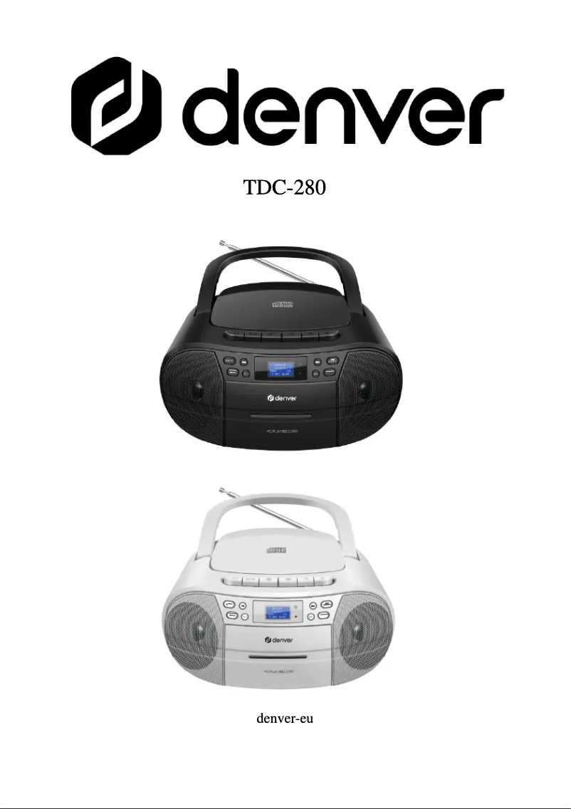 Page 1 de la notice Manuel utilisateur Denver TDC-280W