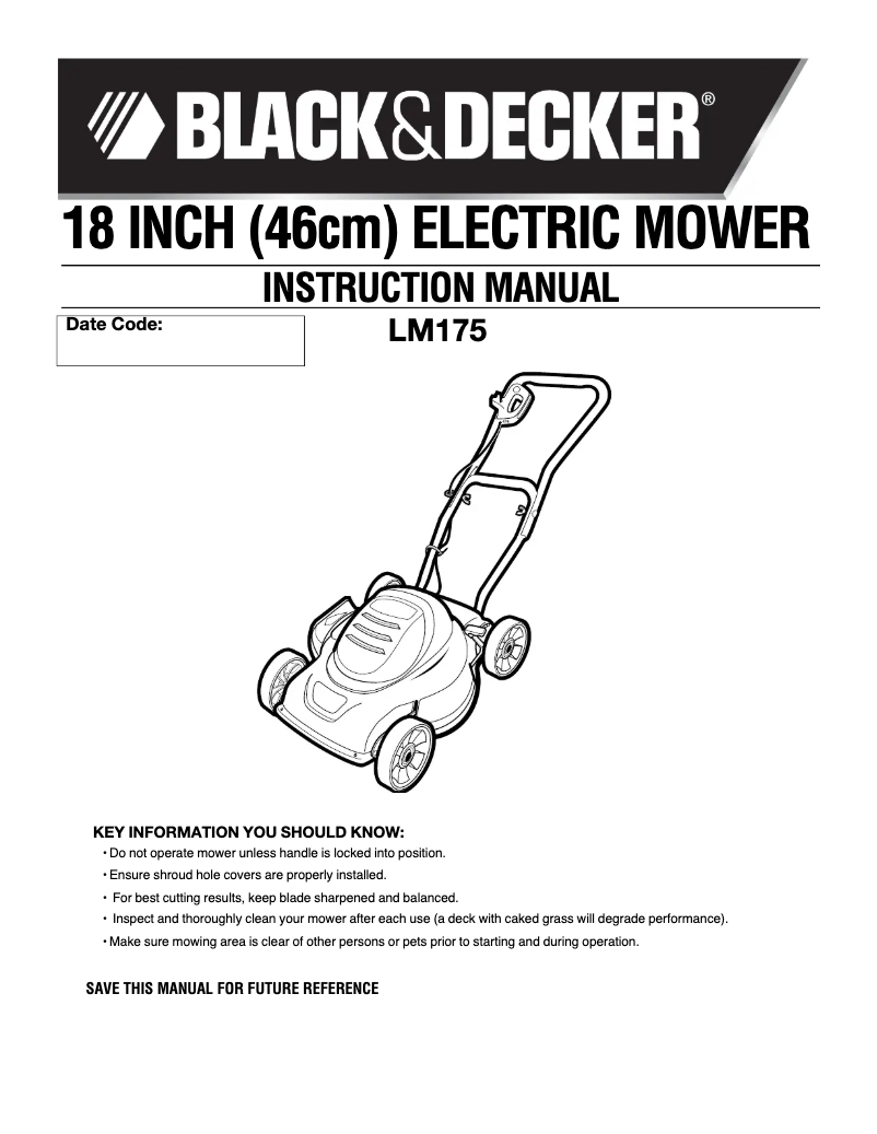 Página 1 del manual Manual de usuario Black & Decker LM175