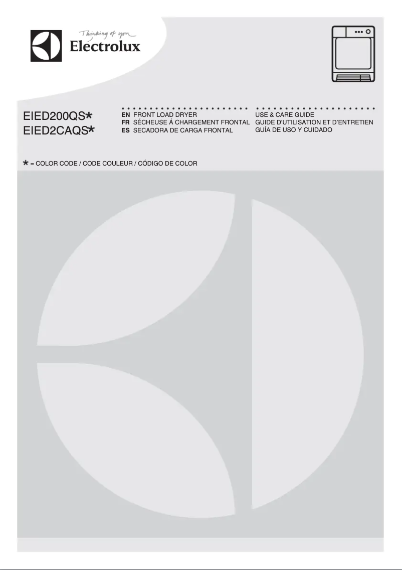 Page n°1 - Manuel d'utilisation et d'entretien Electrolux EIED200QSW