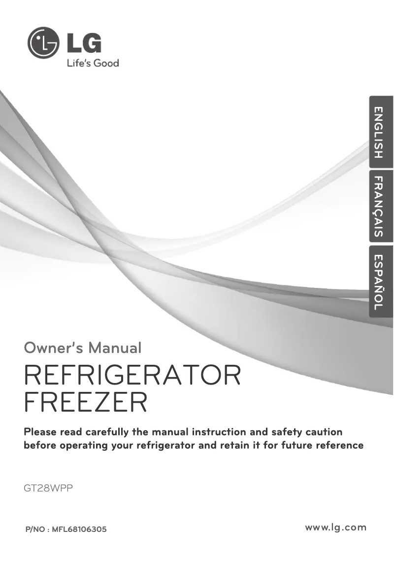 Image de la première page du manuel de l'appareil GT28WPP