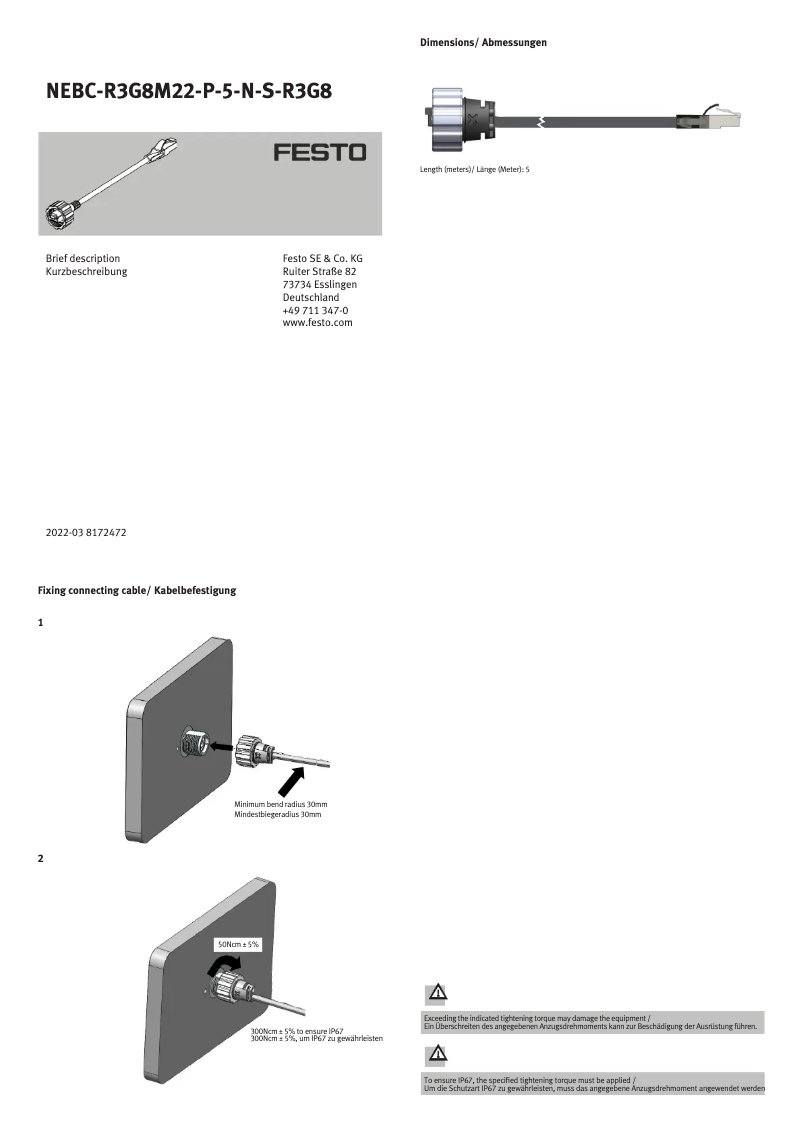 Image de la première page du manuel de l'appareil NEBC-R3G8M22-P-5-N-S-R3G8
