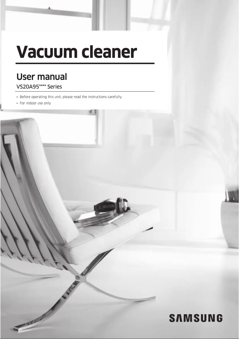 Page 1 de la notice Manuel utilisateur Samsung Bespoke Jet VS20A95943N