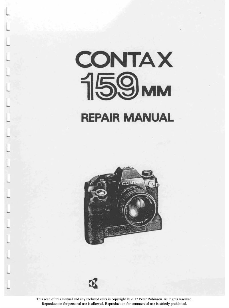 Page n°1 - Manuel utilisateur Contax 159 MM
